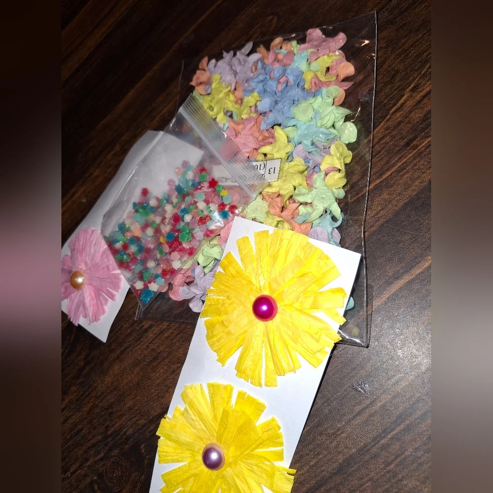 Paper Flower Floral Paper Crafts Mixed Media Scrapbook Art Supply  Embellishment